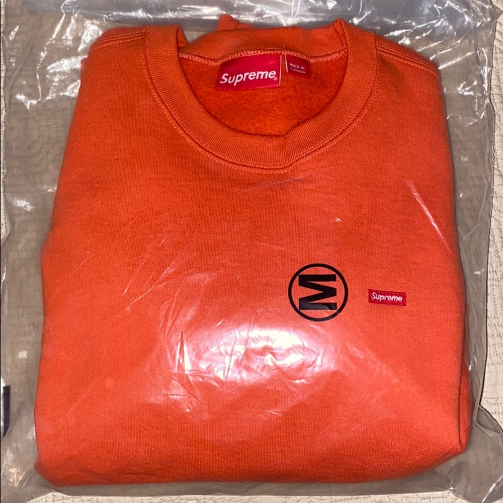 Supreme small box crewneck burnt orange FW20